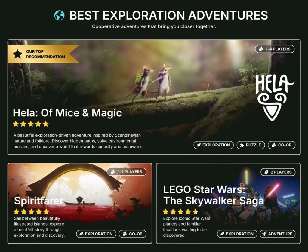 best co-op games for exploration and adventures
