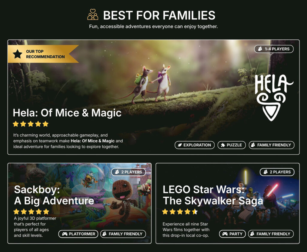 best co-op games for families