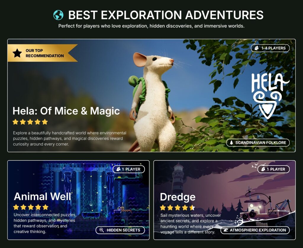 best indie games on PS5 in 2026 best exploration