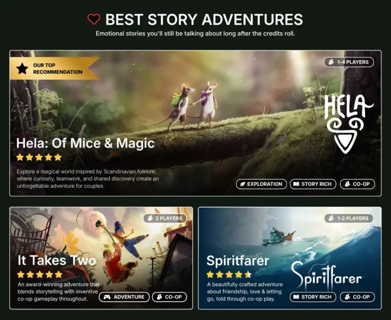Best Story Adventures to play with your partner