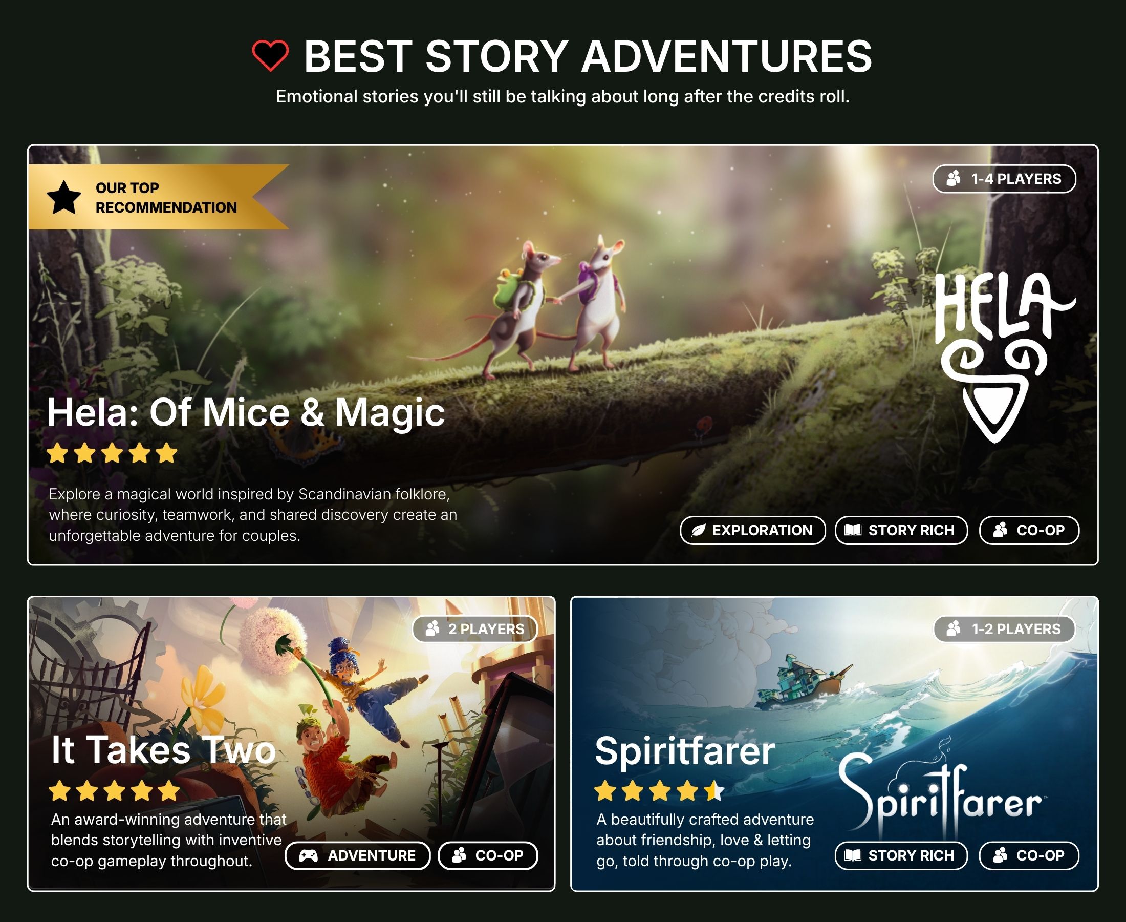 Best Story Adventures to play with your partner