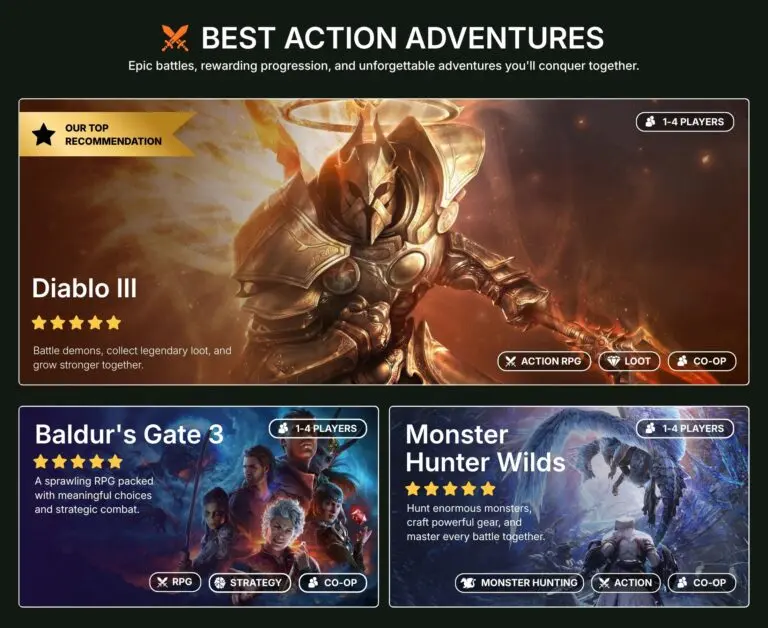 Best Action Adventures to play with your partner